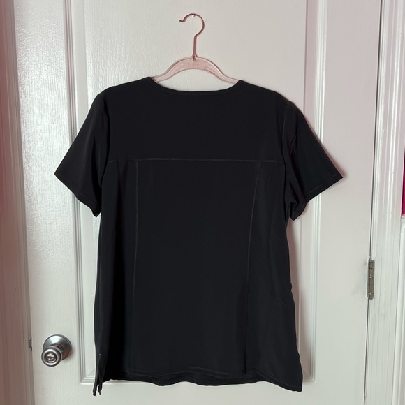 Scrubstar Women's Fashion Premium Performance Mock Wrap Pewter Scrub Top M - Picture 8 of 9